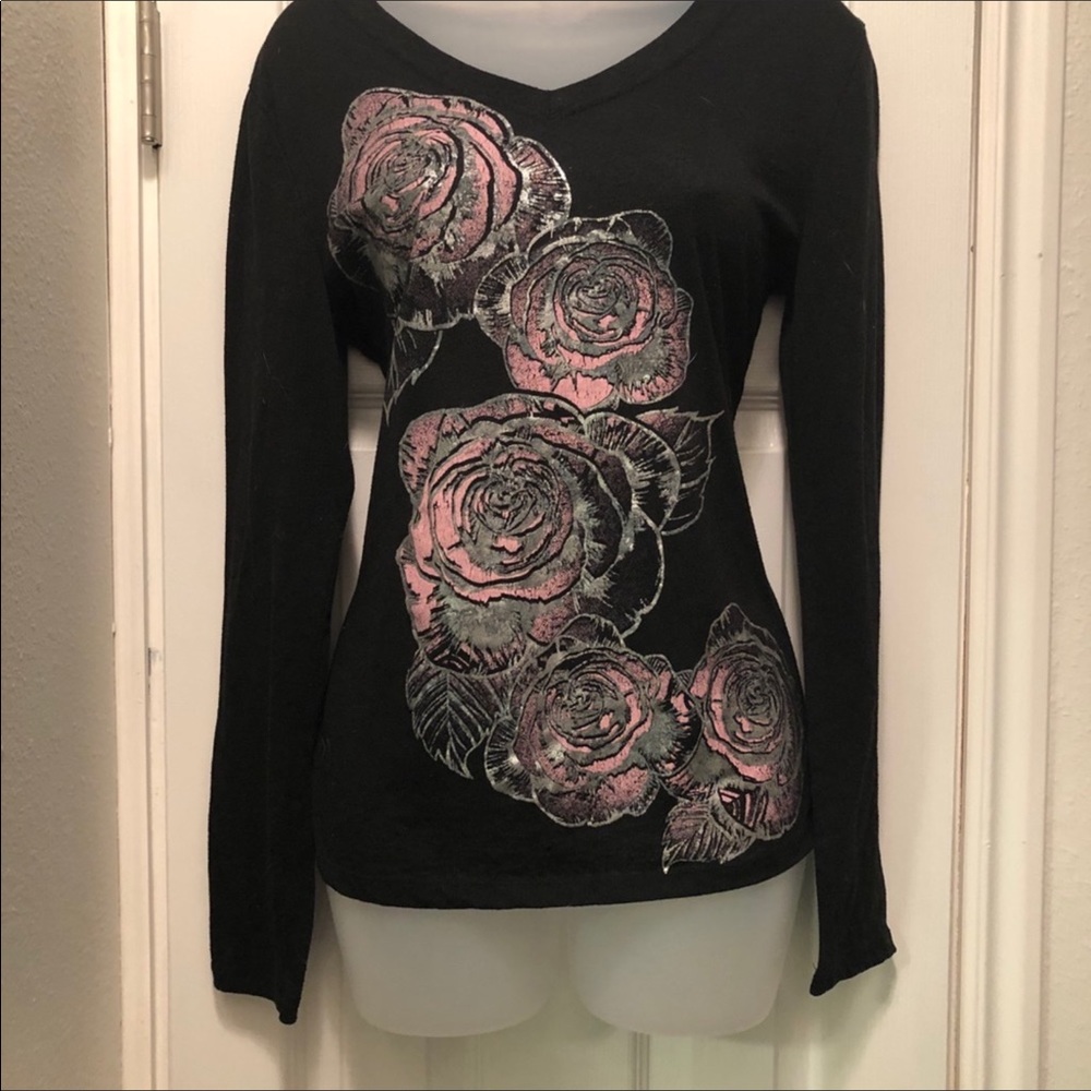 Vanity Black Burnout Long sleeve T-shirt